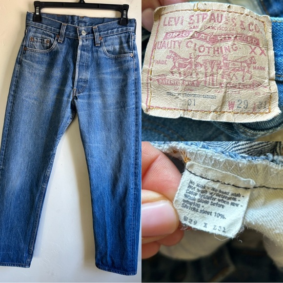 Vintage 70s 80s Levi’s 501 Made In USA Original Grunge Men’s 29 Button Fly 26x28 - Picture 1 of 16
